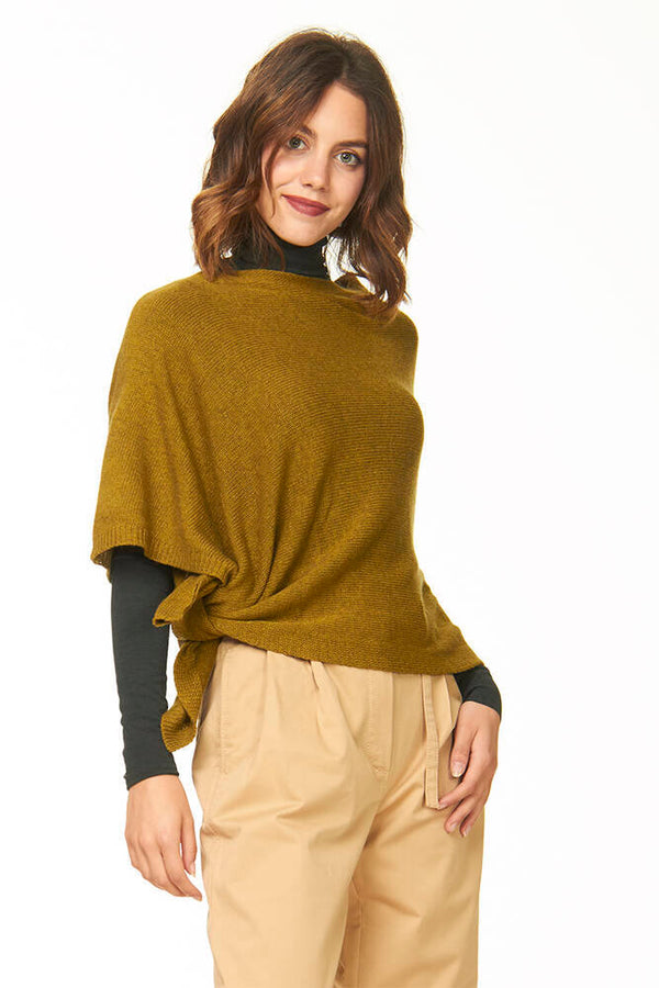 ponchetto lana merino cashmere