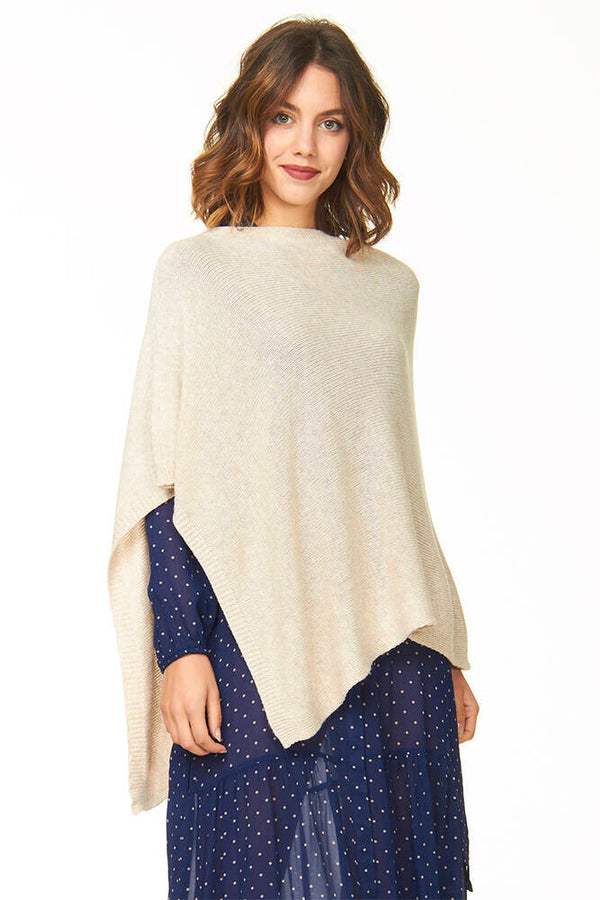 ponchetto lana merino cashmere
