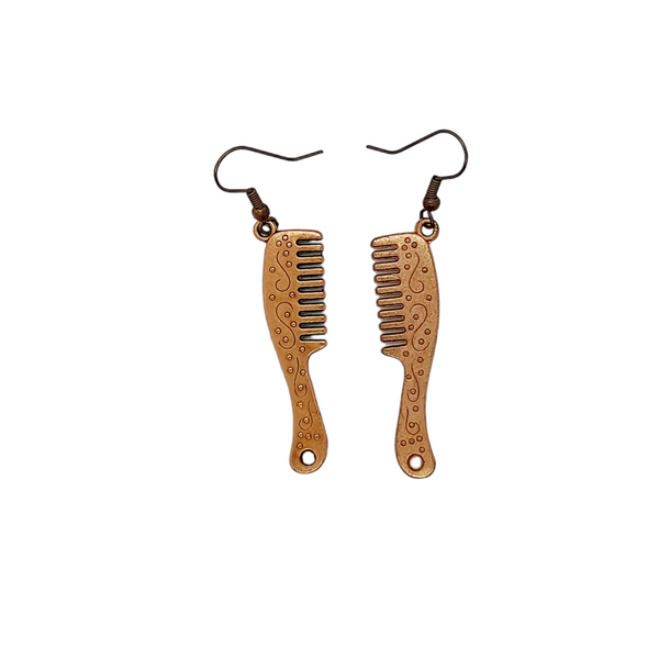 Orecchini con ciondoli colore rame