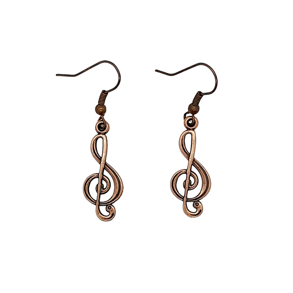 Orecchini con ciondoli colore rame