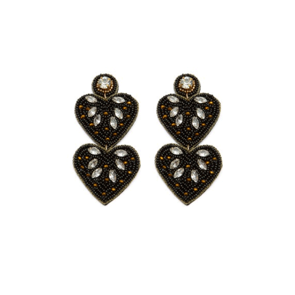 Orecchini nero brillantini vestopazzo