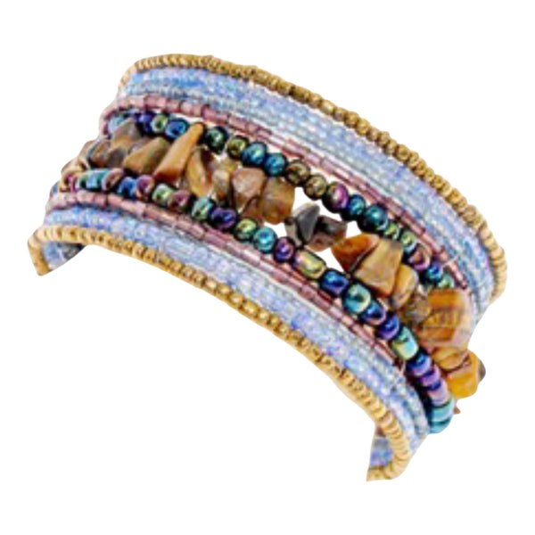 bracciale rigido perline bianco e nero