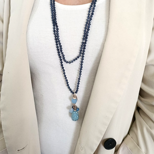 Collana filo cristalli