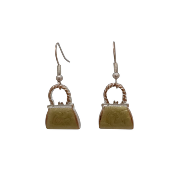 Orecchini borsetta smaltata