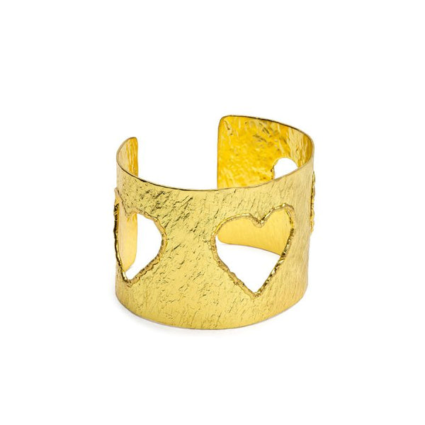 Bracciale fascia cuori bucati