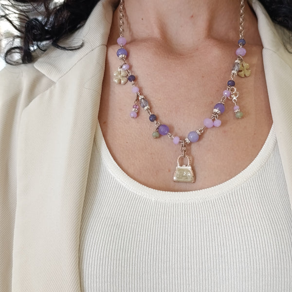 Collana girocollo borsetta