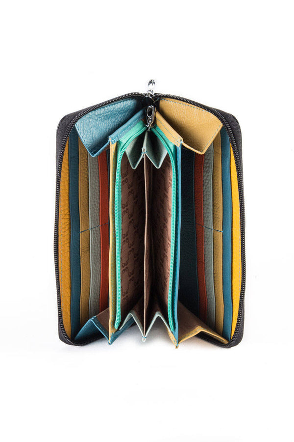 Portafoglio grande zip