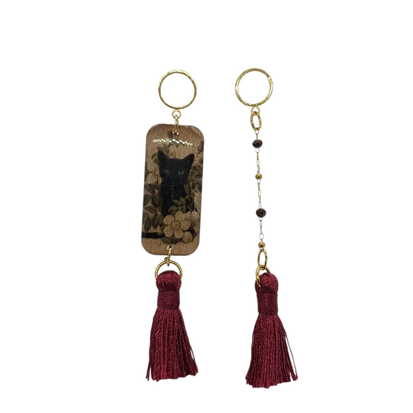 Orecchini pendenti black cat