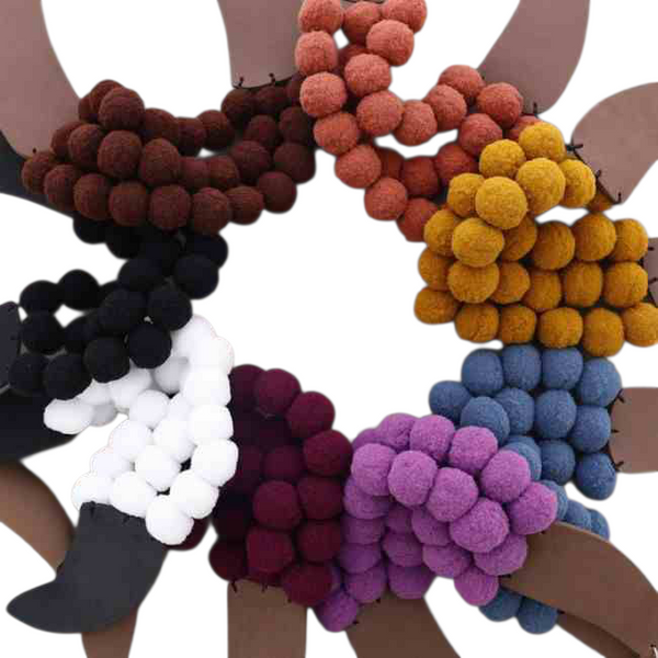 Collana pon pon lana cotta