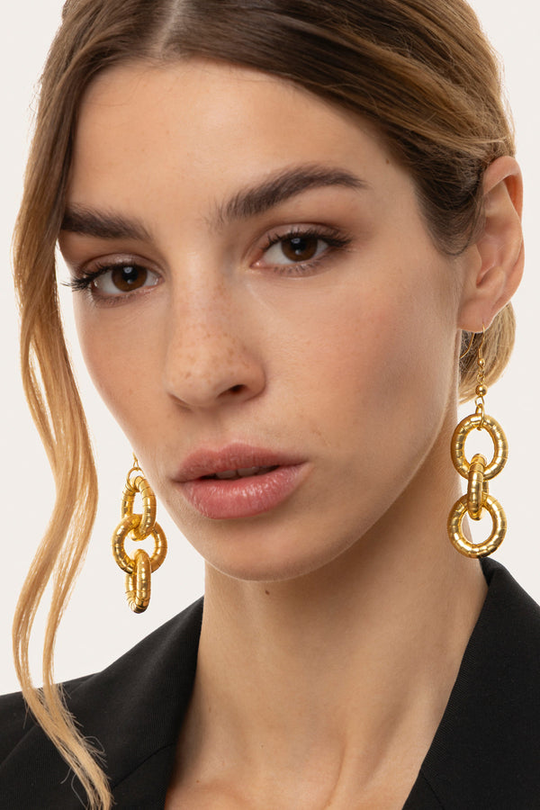 Orecchini serpentie catena