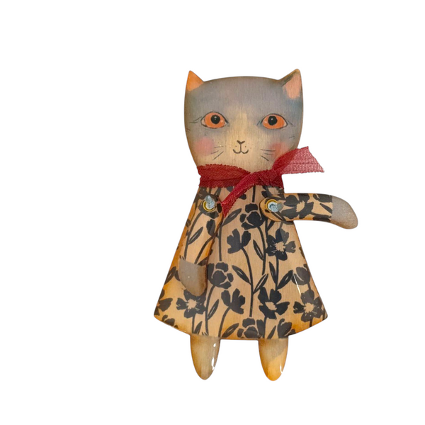 Spilla gatto resinato