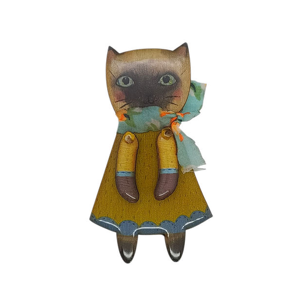Spilla gatto resinato