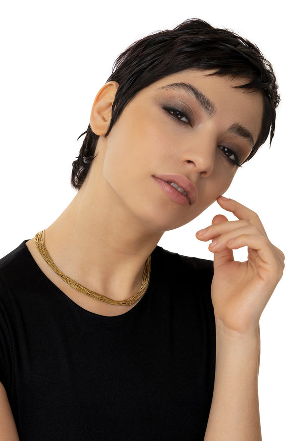 collana multifilo oro