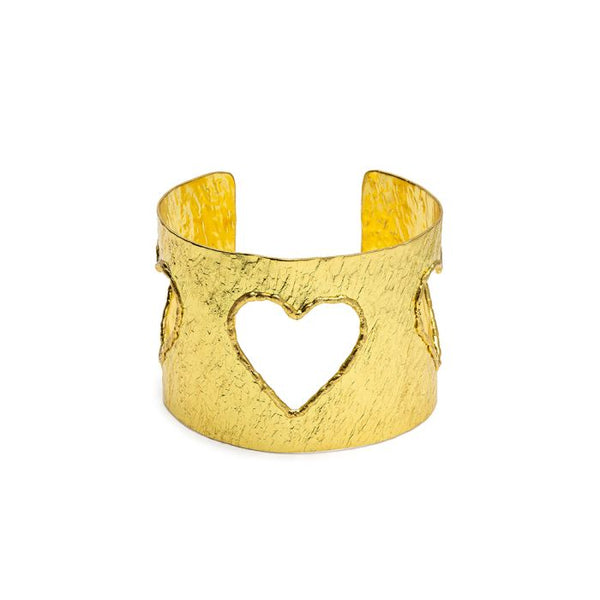 Bracciale fascia cuori bucati