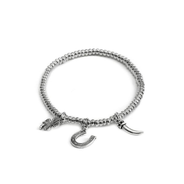 Bracciale elastico ciondolo portafortuna
