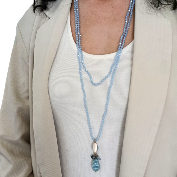 Collana filo cristalli