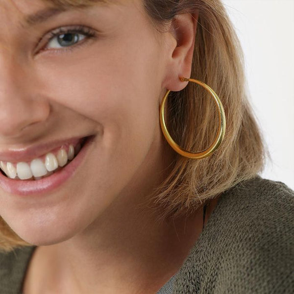 Orecchini cerchio grande bombe'