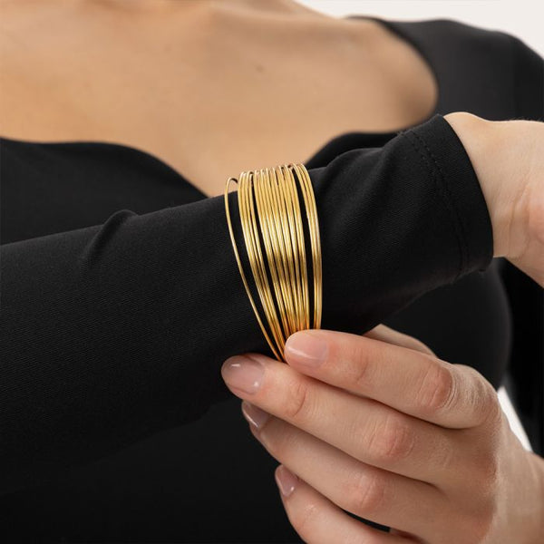 Bangle aperto multilinee