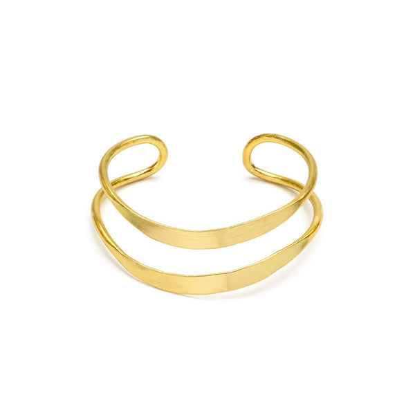 Bracciale fascia 2 linee ondulate
