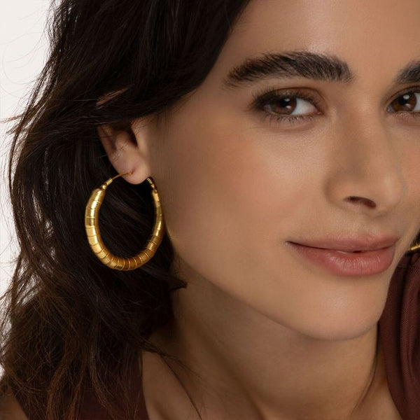 Orecchini cerchio serpente