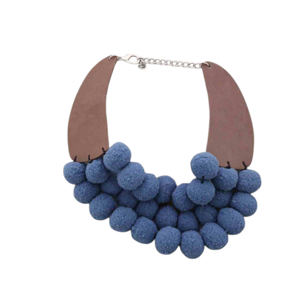 Collana pon pon lana cotta