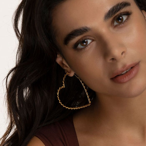 Orecchini sagoma cuore grande