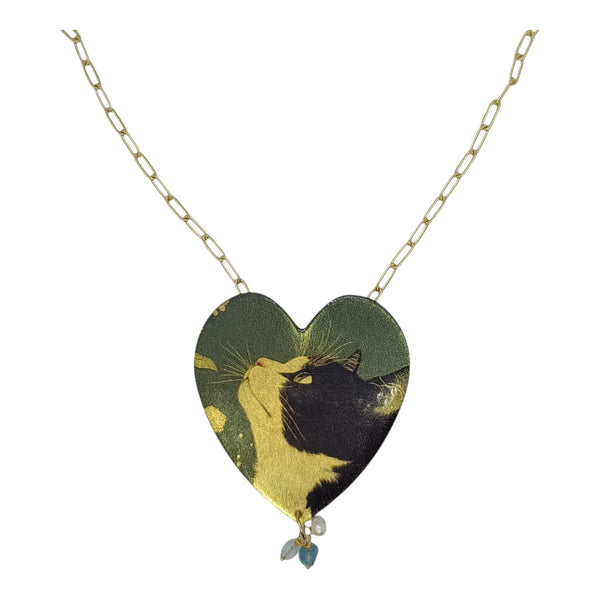 collana gatto cuore