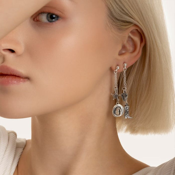 Orecchini 2 catene pendente