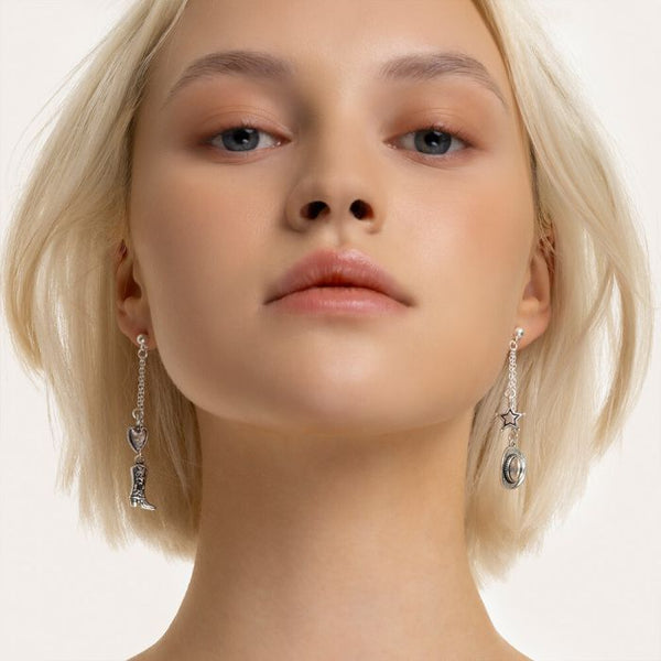 Orecchini 2 catene pendente