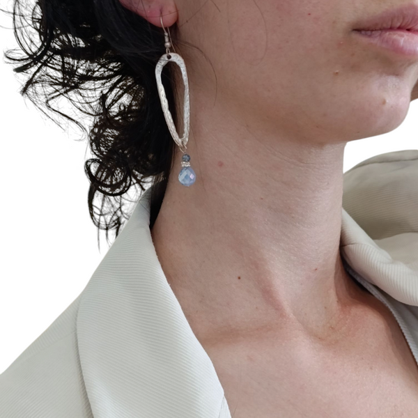 Orecchini ovale goccia