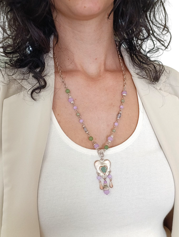 Collana cuore smaltato