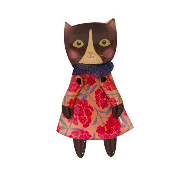 Spilla gatto resinato