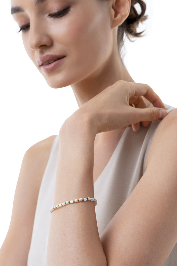Bracciale elastico cilindri sfere