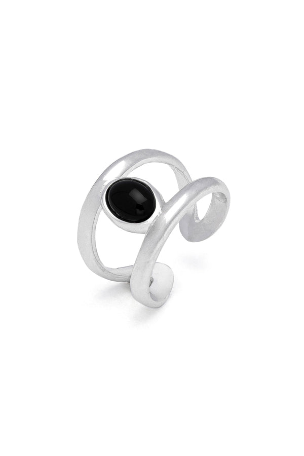 anello regolabile onice nero