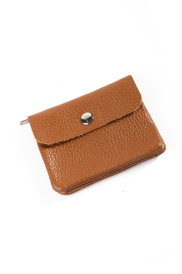 Portaspicci con taschino clip e zip pelle