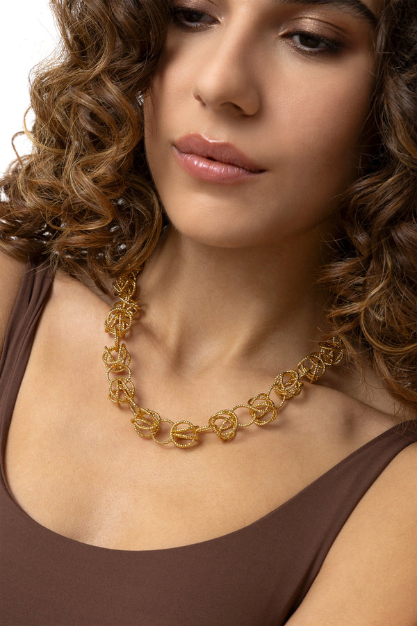 Collana cerchio intrecciati