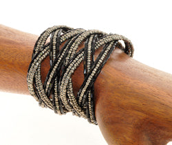 bracciale 4 treccie perline