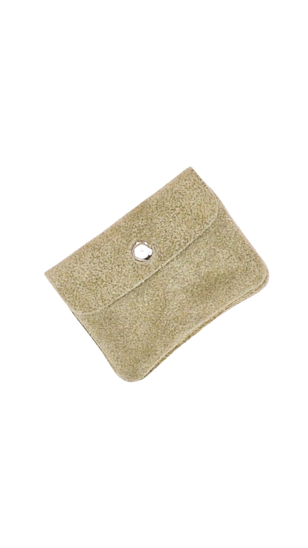 Portaspicci in pelle scamosciato con taschino
