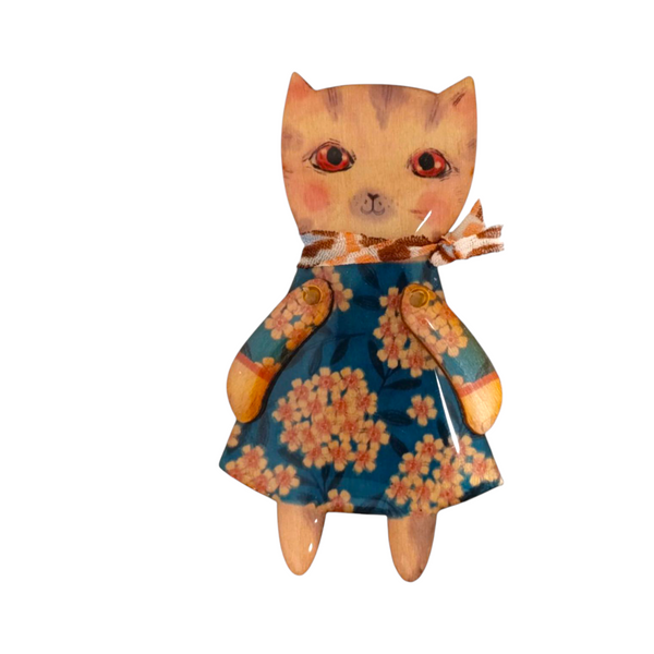 Spilla gatto resinato