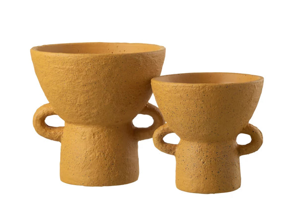 vaso ceramica ocra