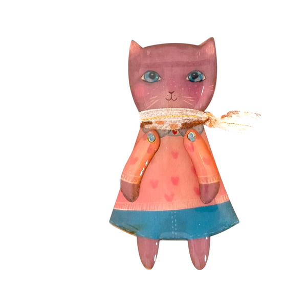 Spilla gatto resinato