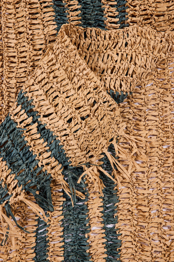 Runner raffia righe marrakech