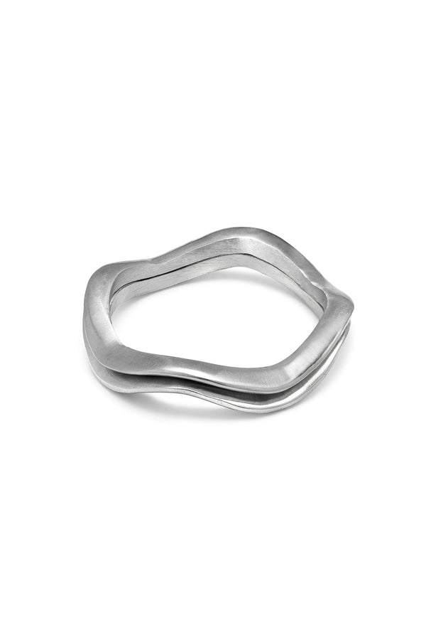 Bracciale rigido piatto onde