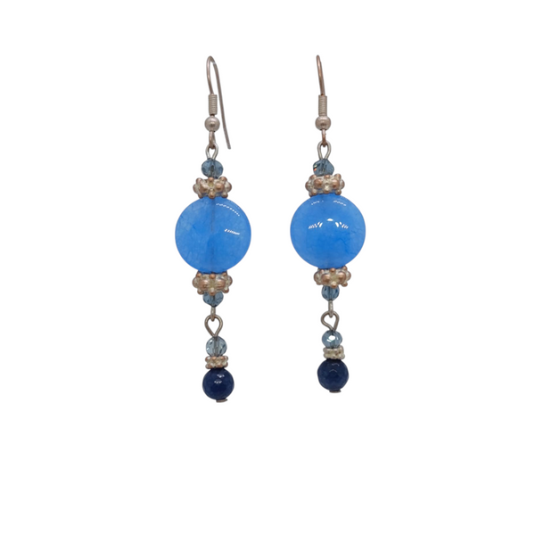 Orecchini pietra piatta