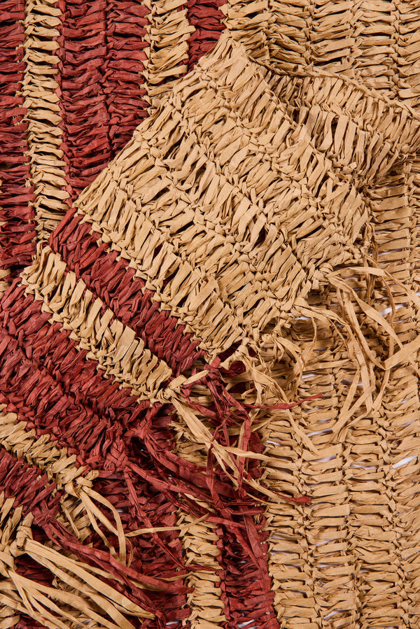 Runner raffia righe marrakech