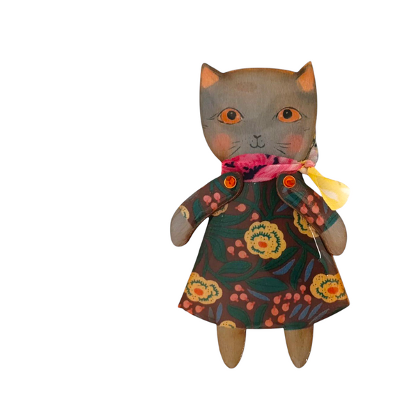 Spilla gatto resinato