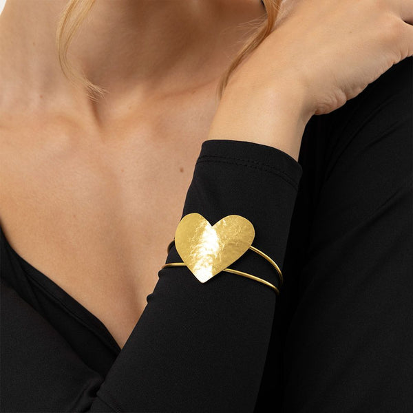Bracciale fascia 2 linee cuore