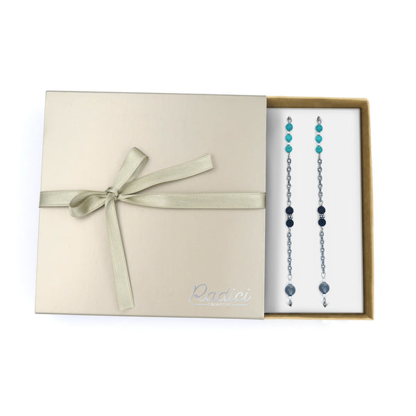 Argento Antico, Grigio, Turchese & Pietra Lavica