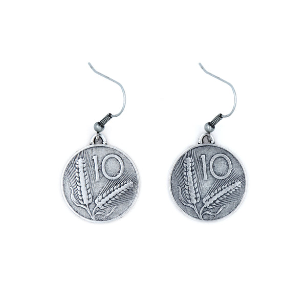 ORECCHINI 10 LIRE ARGENTO