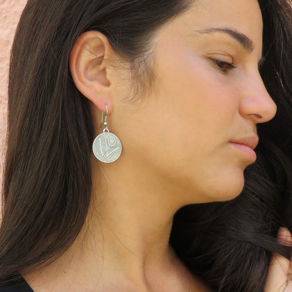 ORECCHINI 10 LIRE ARGENTO